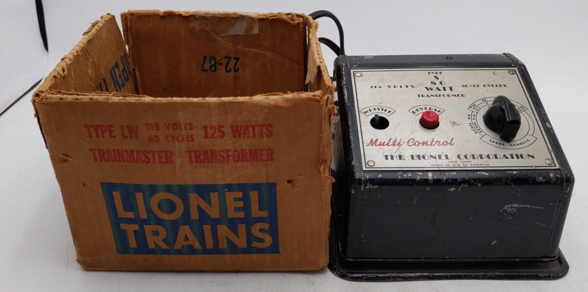 Lionel S Vintage O Gauge 80 Watt Transformer VG/Box