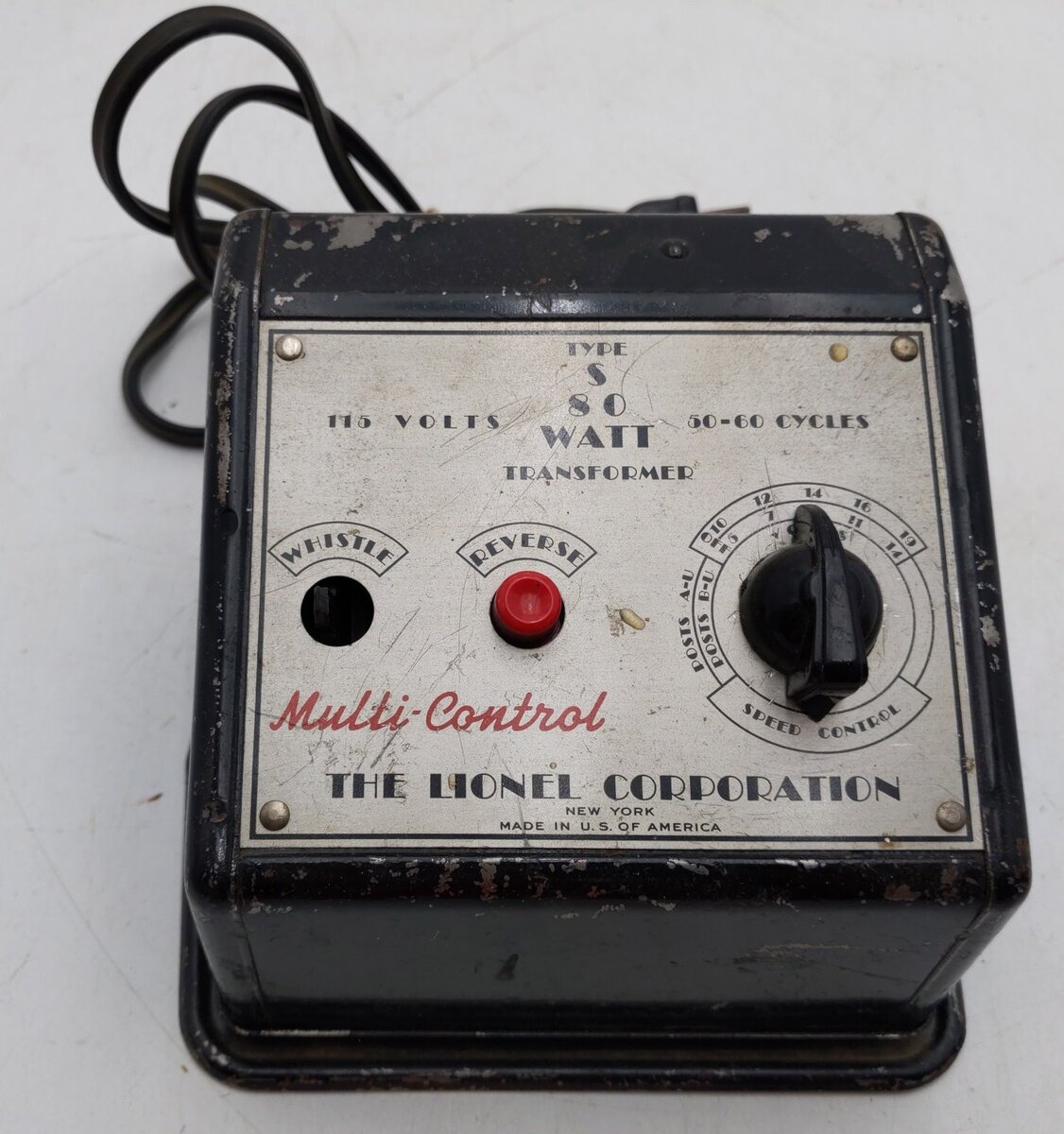 Lionel S Vintage O Gauge 80 Watt Transformer VG/Box
