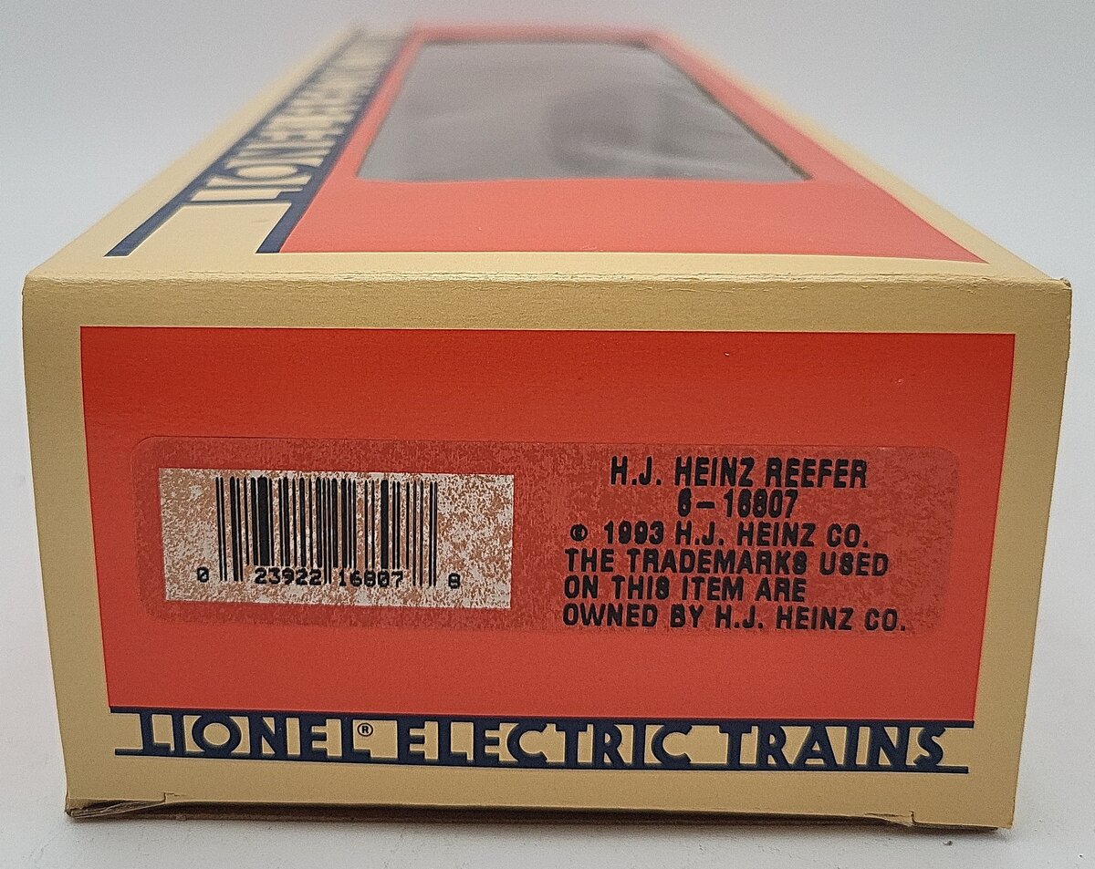 Lionel 6-16807 O Gauge H.J. Heinz Billboard Refrigerator Car #317 LN/Box