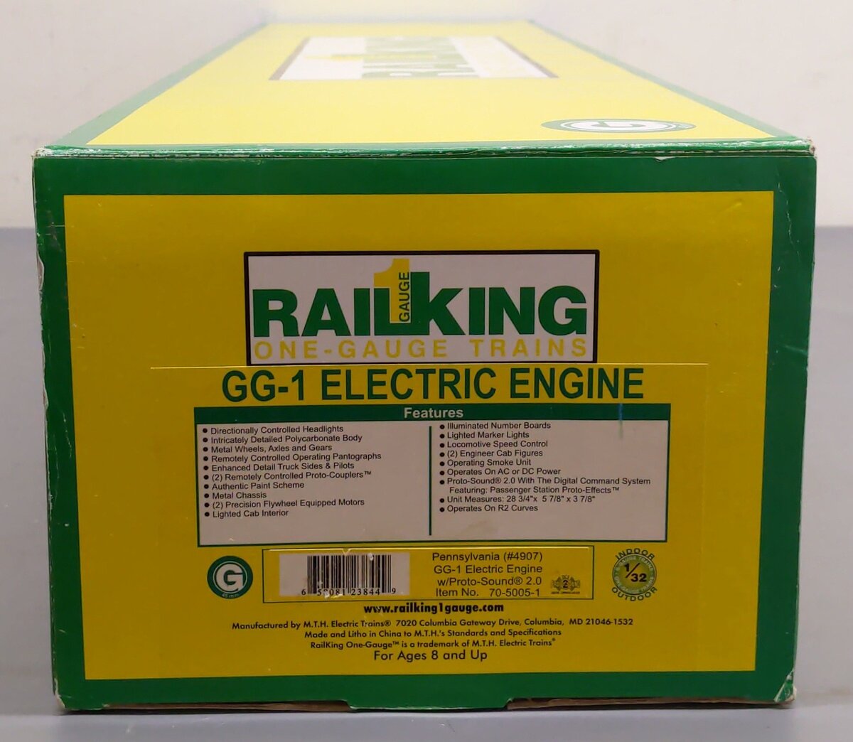 MTH 70-5005-1 G Scale Pennsylvania GG-1 Electric Engine #4907 w/ PS2
