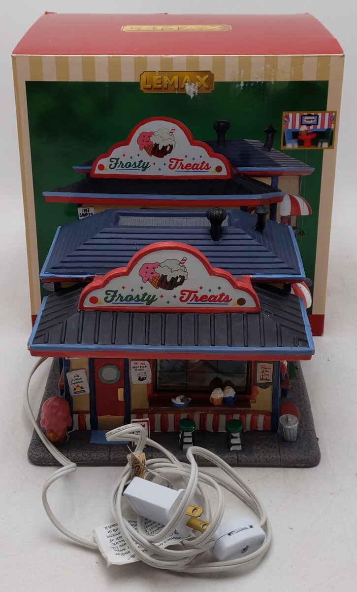 Lemax Frosty Floats-N-Sundaes Ceramic Building EX/Box