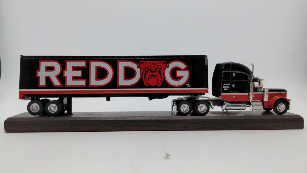 Liberty Classic 32645 1:64 Scale Red Dog Peterbilt Tractor/Trailor Coin Bank EX/Box