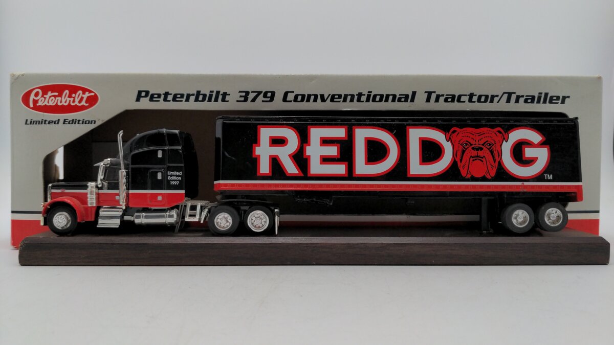 Liberty Classic 32645 1:64 Scale Red Dog Peterbilt Tractor/Trailor Coin Bank EX/Box