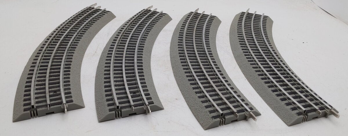 Lionel 6-85390 White O-36 Curved FasTrack (Pack of 4) EX