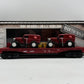 MTH 30-8303 O Gauge Milwaukee Road Die-Cast Flatcar w/Ertl '32 Panel Vans NIB