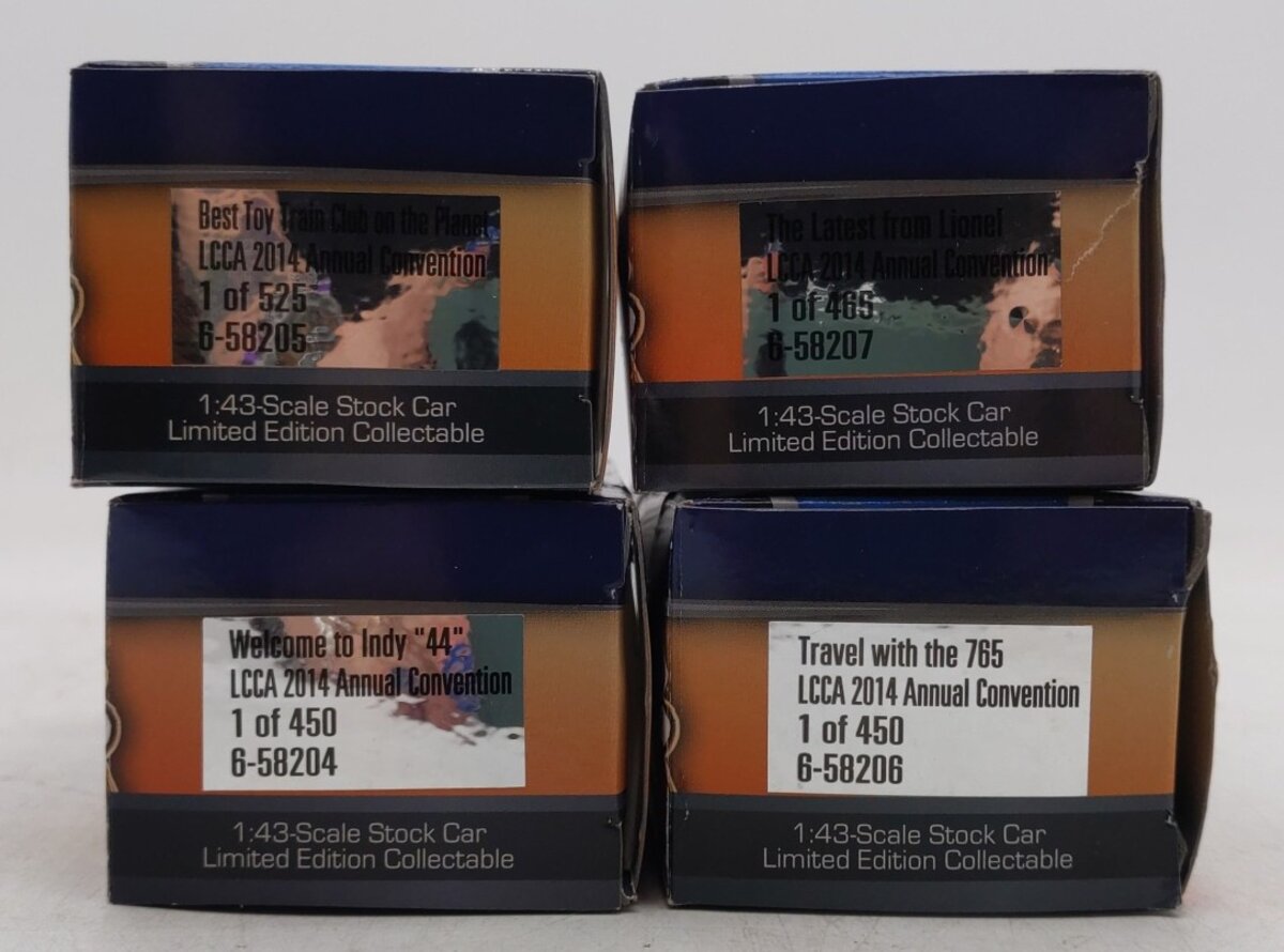 Lionel 1:48 Scale LCCA 2014 Annual Convention Die-Cast Stock Cars [4] EX/Box