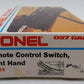 Lionel 6-5122 027 Right Hand Remote Control Switch Turnout LN/Box