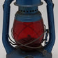 Vintage Rail Road Lantern W/ Red Globe