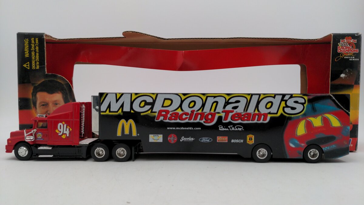 Racing Champions 1:64 Scale McDonalds Racing Team "Bill Elliott" Transporter EX/Box