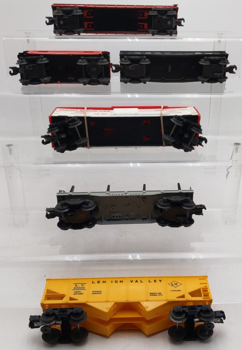 Lionel Vintage O Gauge Freight Cars #2411,2472,6448,2452X,6476-135,6462 [6] VG