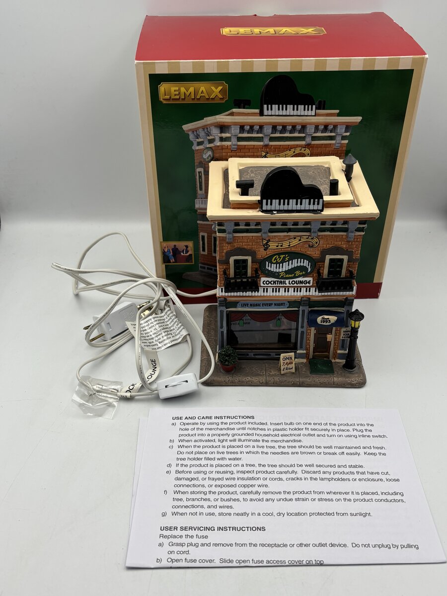 Lemax 55982 O Gauge CJ's Piano Bar & Cocktail Lounge NIB
