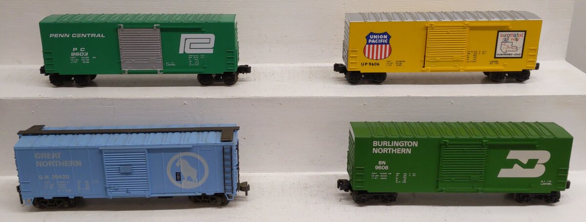 Assorted O Scale Freight Cars- #39420 #9608 #9603 #9606 [4] EX