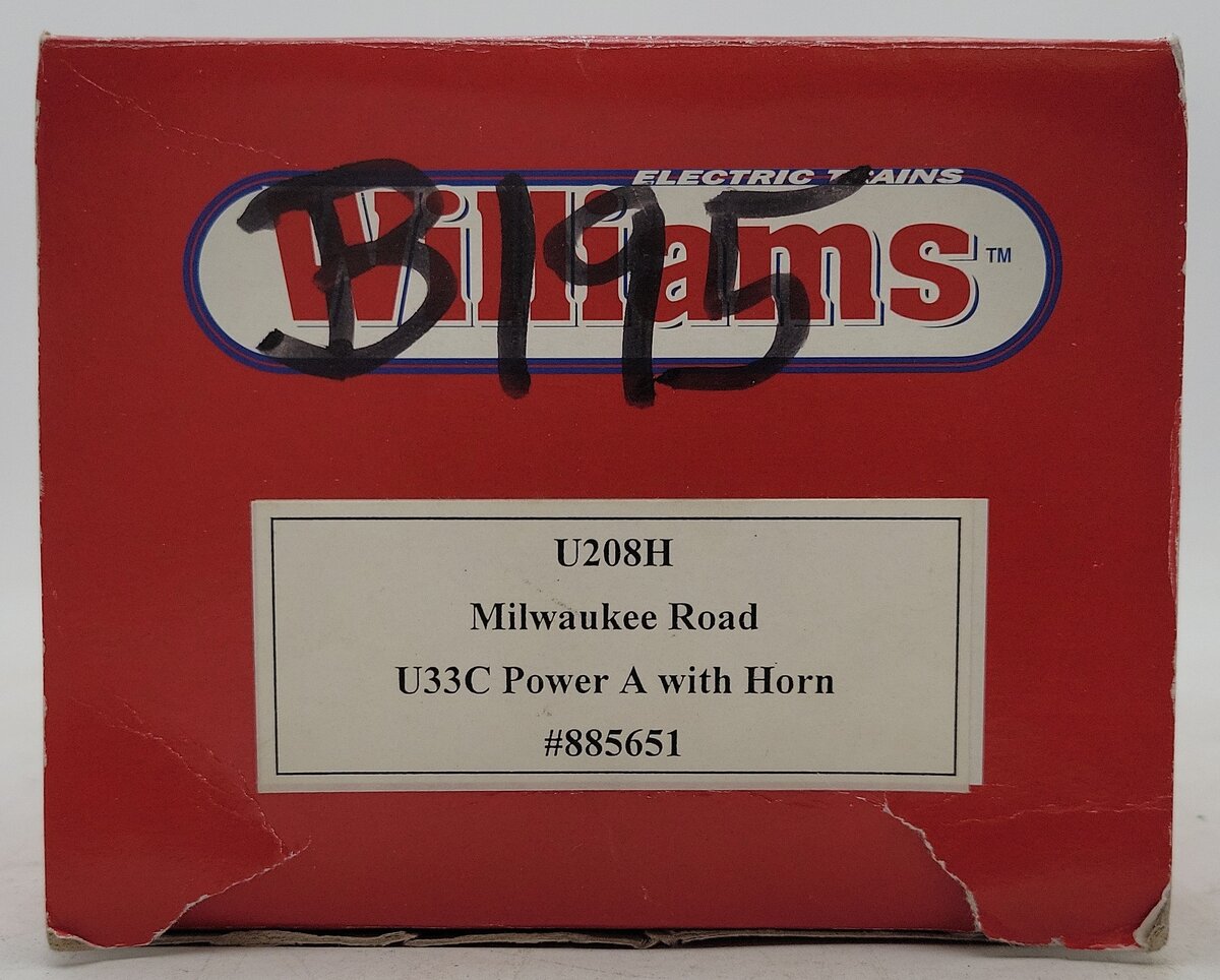 Williams 885651 O Gauge Milwaukee Road EMD U33C Powered Diesel Locomotive #5651 EX/Box