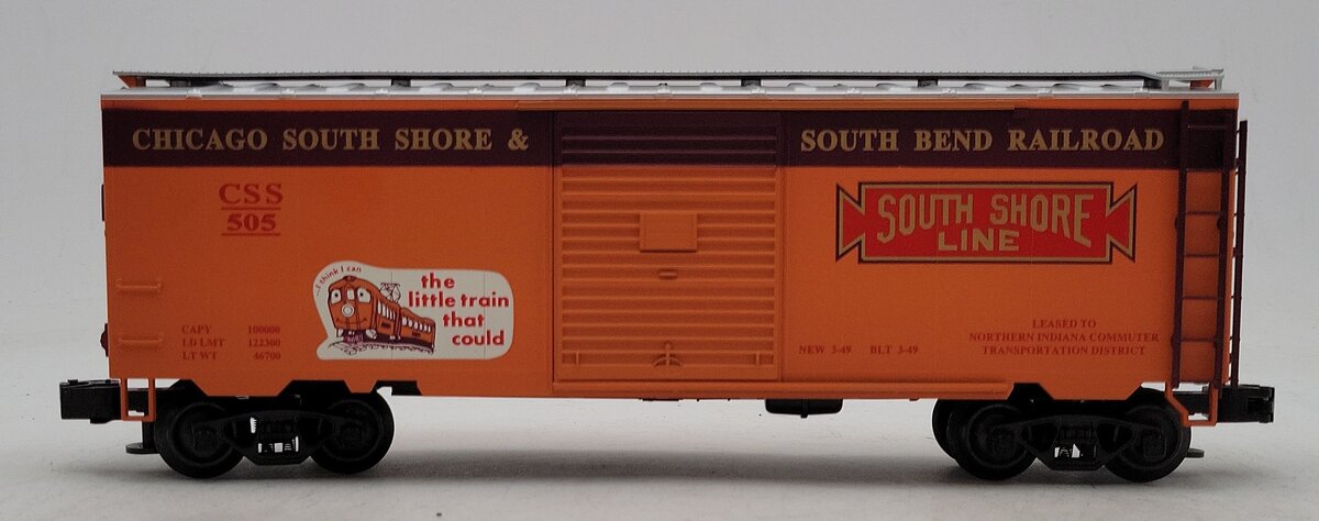 Weaver U2143LD Chicago South Shore 40' Boxcar #505 (3 Rail) LN/Box