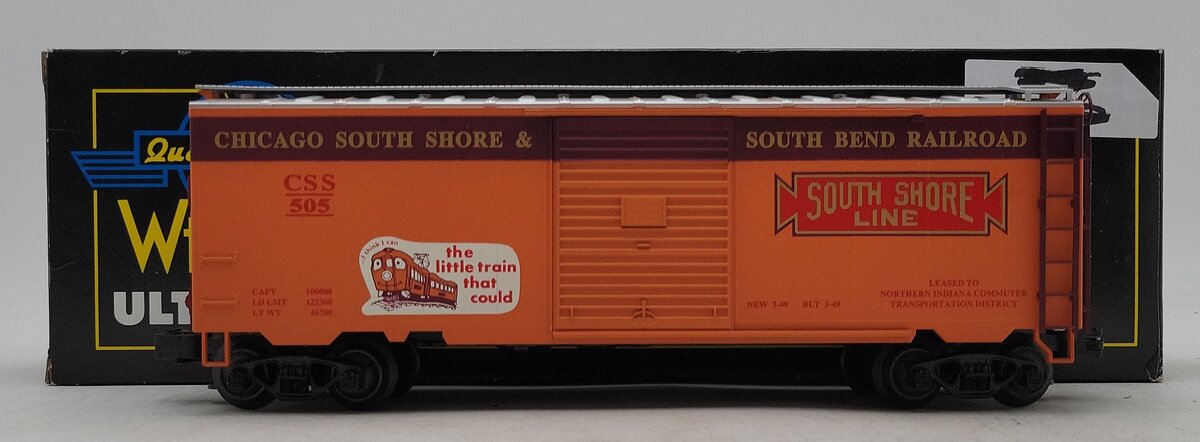 Weaver U2143LD Chicago South Shore 40' Boxcar #505 (3 Rail) LN/Box