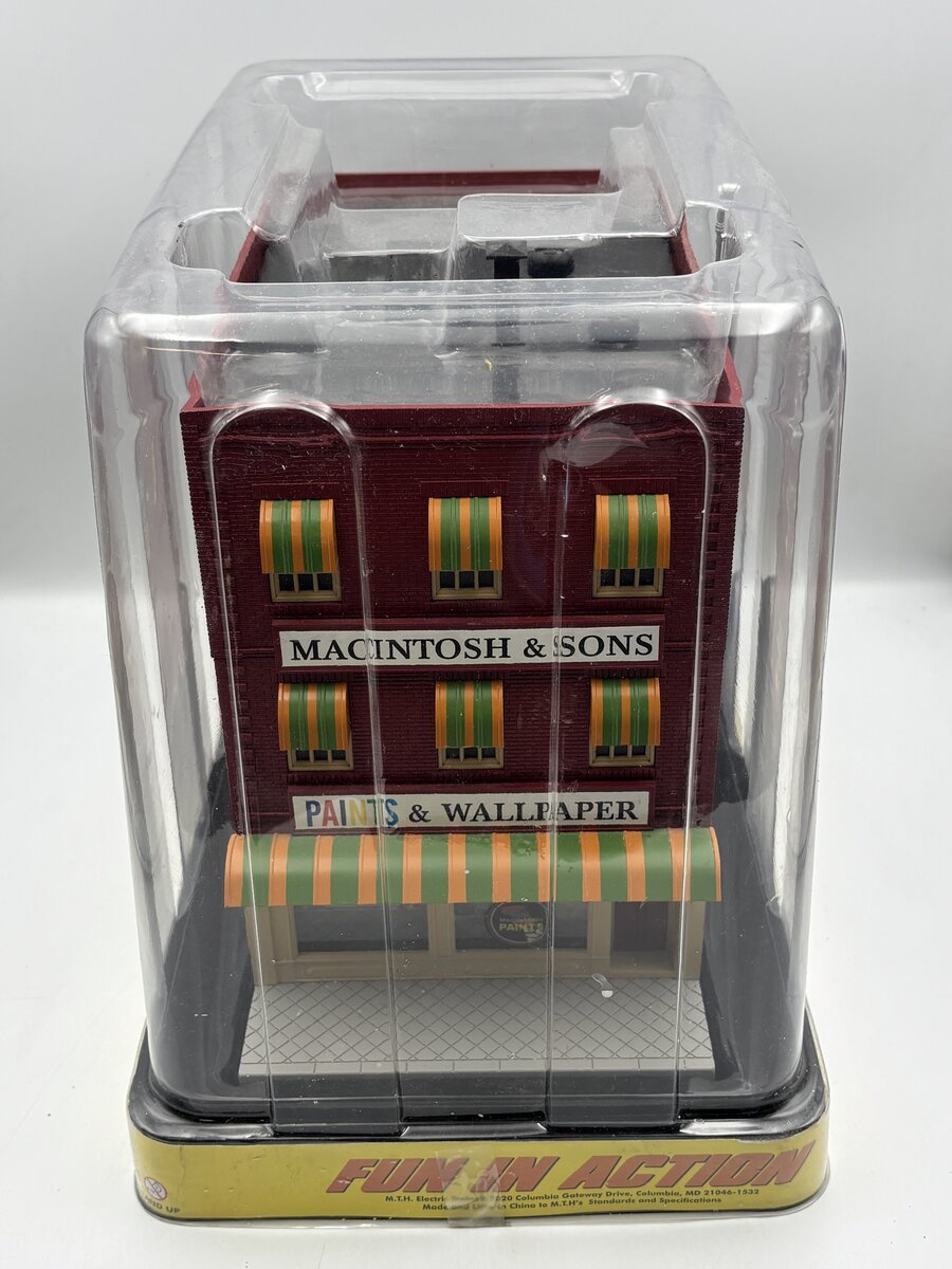 MTH 30-90409 Macintosh Son's Paints 3-Story City Building w/Fire EX/Box