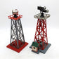 American Flyer Vintage S Gauge Postwar Beacon and Floodlight Towers [2] VG/Box