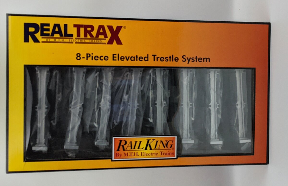 MTH 40-1147 O RealTrax Elevated Subway Trestle Set (Set of 8) NIB