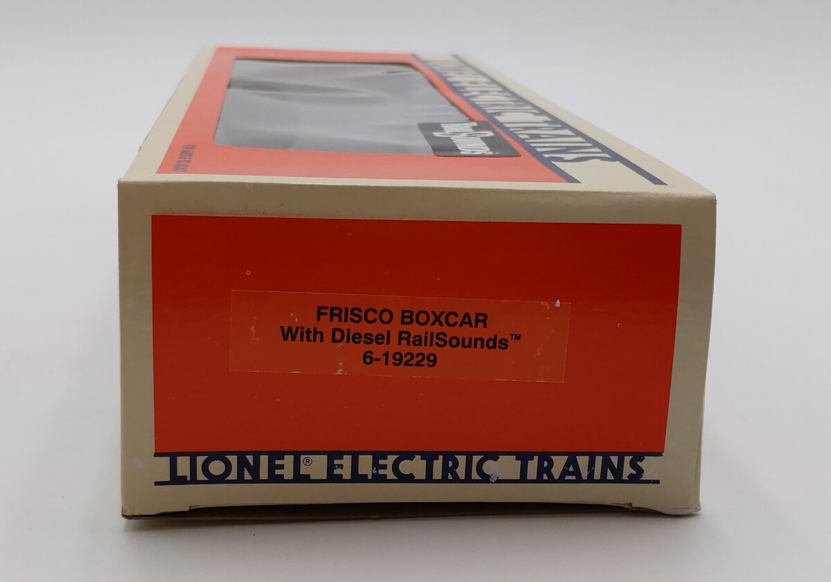Lionel 6-19229 O Gauge Frisco Boxcar with Diesel Railsounds NIB