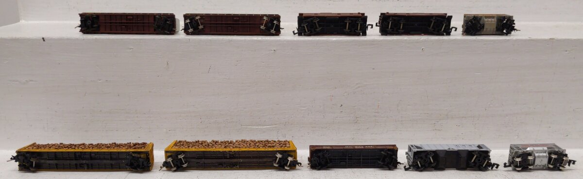 Atlas & Other N Scale Assorted Freight Trains [10] VG