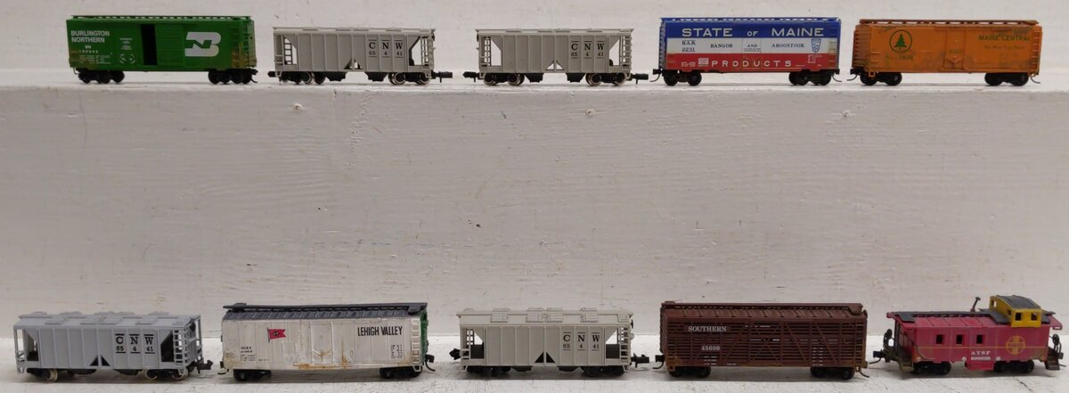 Atlas & Other N Scale Assorted Freight Trains [10] VG
