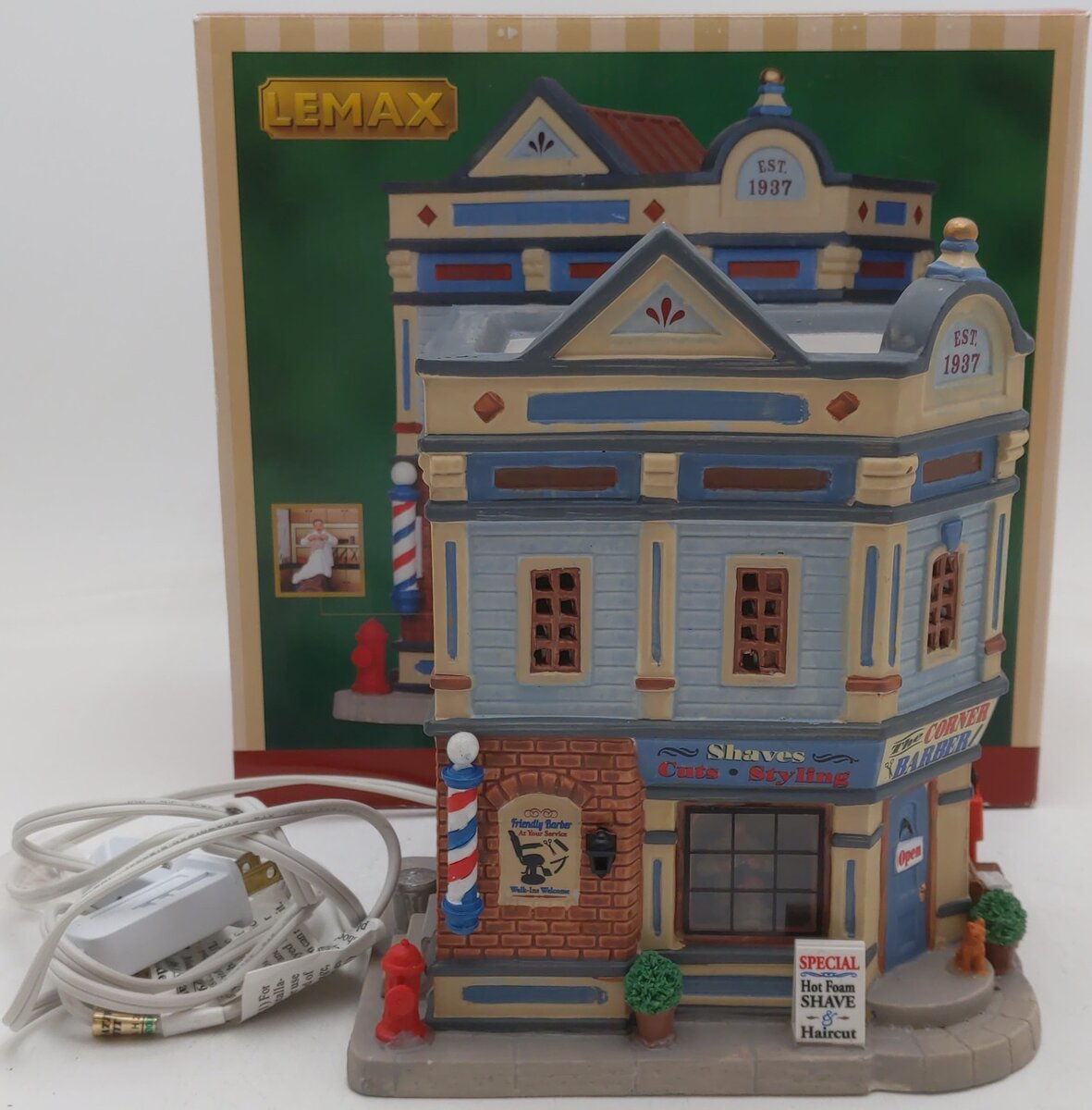 Lemax 65105 The Corner Barber Shop EX/Box