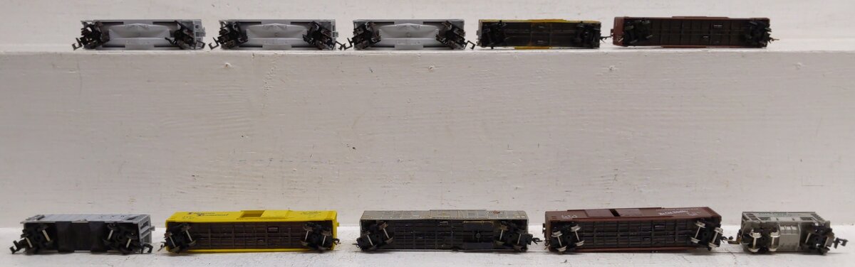 Atlas & Other N Scale Assorted Freight Trains [10] VG