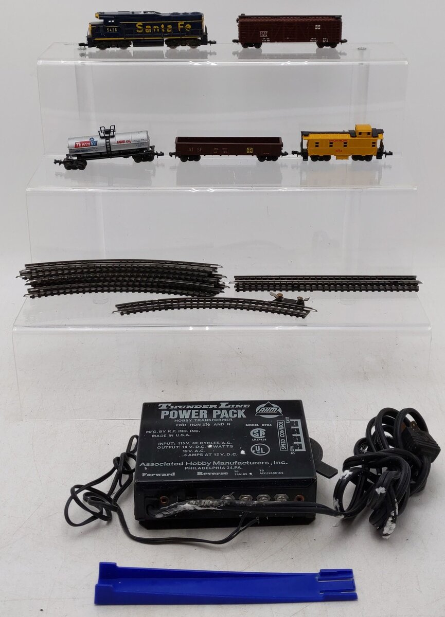 AHM 4614C N AT&SF GP-30 Horseshoe Frieght Train Set/Box