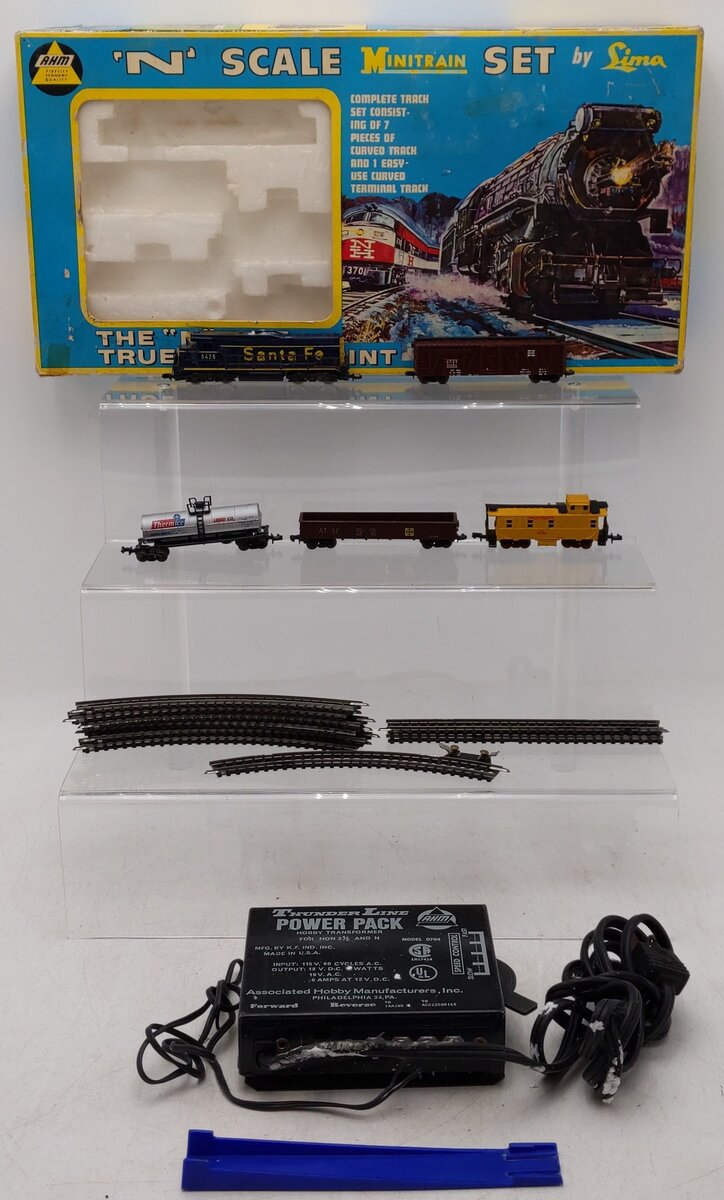 AHM 4614C N AT&SF GP-30 Horseshoe Frieght Train Set/Box