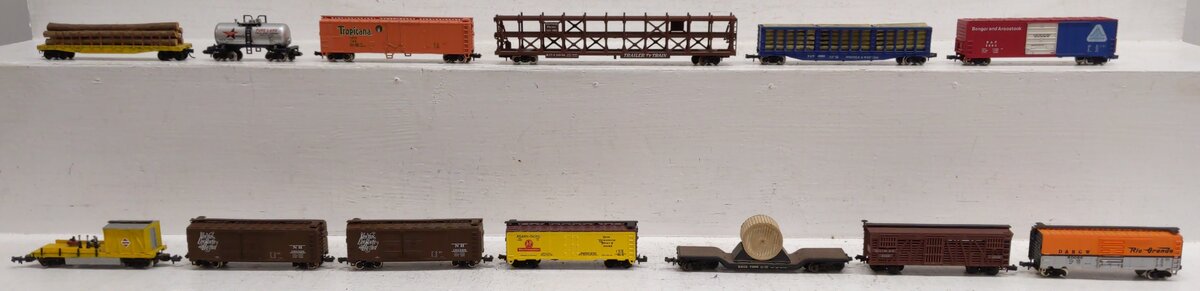 Atlas & Other N Scale Assorted Freight Trains [13] VG