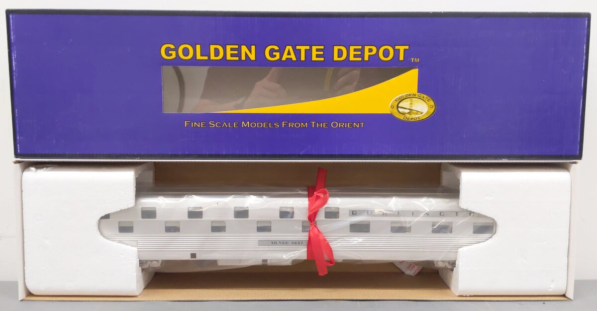 Golden Gate Depot O CB&Q "Silver Rest" Aluminum Budd Slumber Coach (2-Rail) NIB