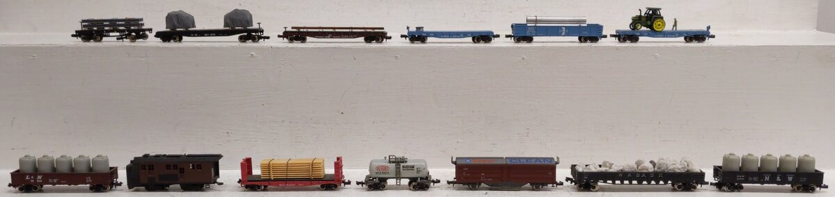 Atlas & Other N Scale Assorted Freight Trains [13] VG