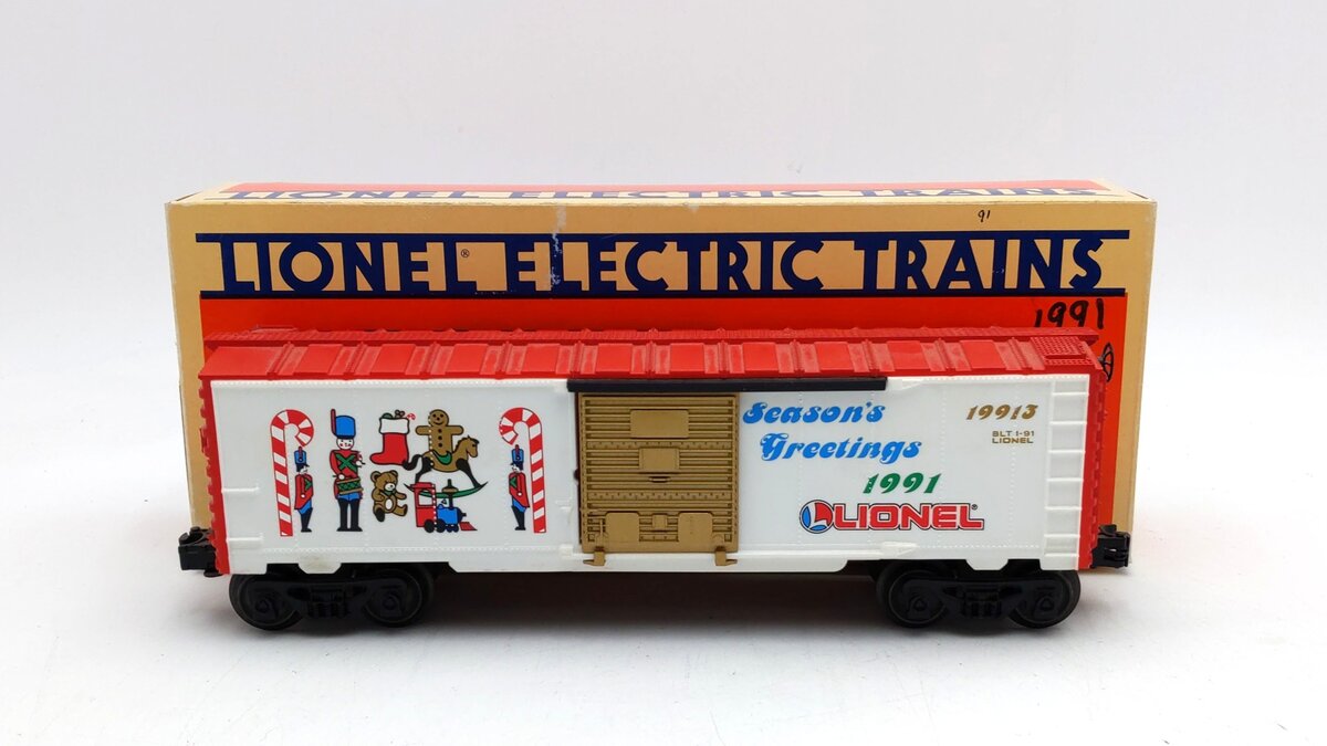 Lionel 6-19913 O Gauge Christmas 1991 Boxcar EX/Box