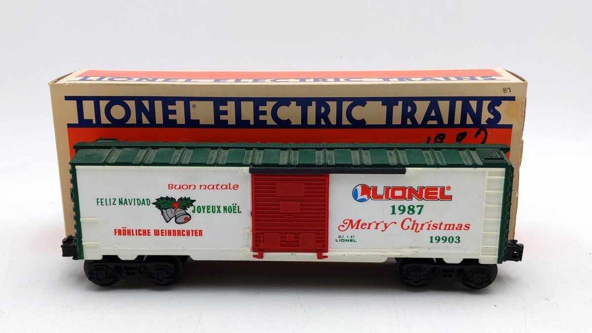 Lionel 6-19903 O Gauge Lionel Christmas Boxcar #1987 EX/Box
