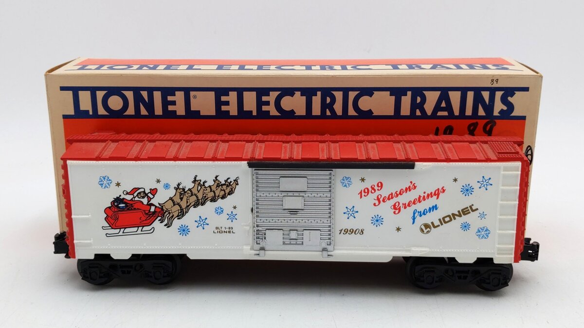 Lionel 6-19908 O Gauge 1989 Christmas Boxcar EX/Box