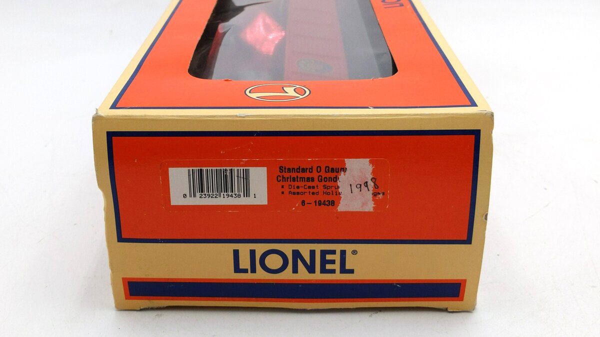 Lionel 6-19438 Standard O Gauge Christmas Gondola #9820 EX/Box