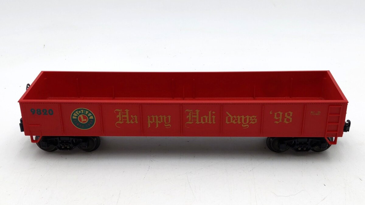 Lionel 6-19438 Standard O Gauge Christmas Gondola #9820 EX/Box