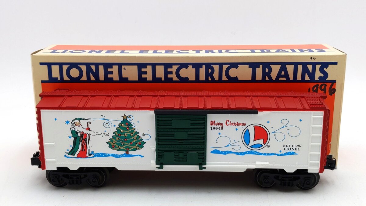 Lionel 6-19945 O Gauge Christmas 1996 Holiday Boxcar LN/Box