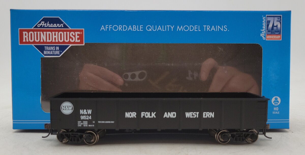 Roundhouse RND1252 HO Norfolk & Western 40' Gondola #91524 LN/Box