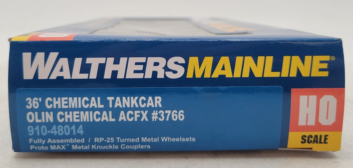 Walthers 910-48014 HO Olin Chemical 36' Chemical Tank Car RTR ACFX #3766