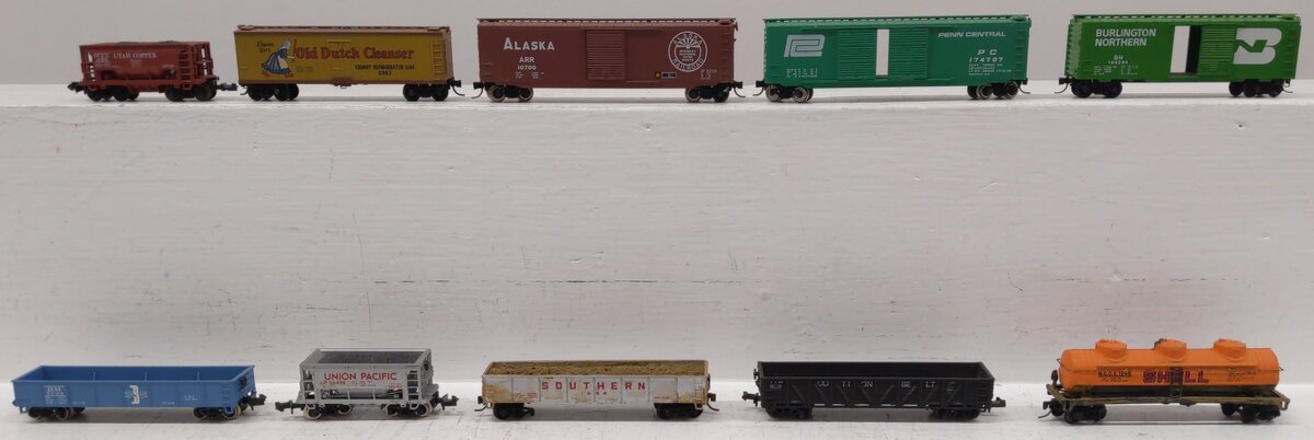 Bachmann& Other N Scale Assorted Freight Trains [10] VG