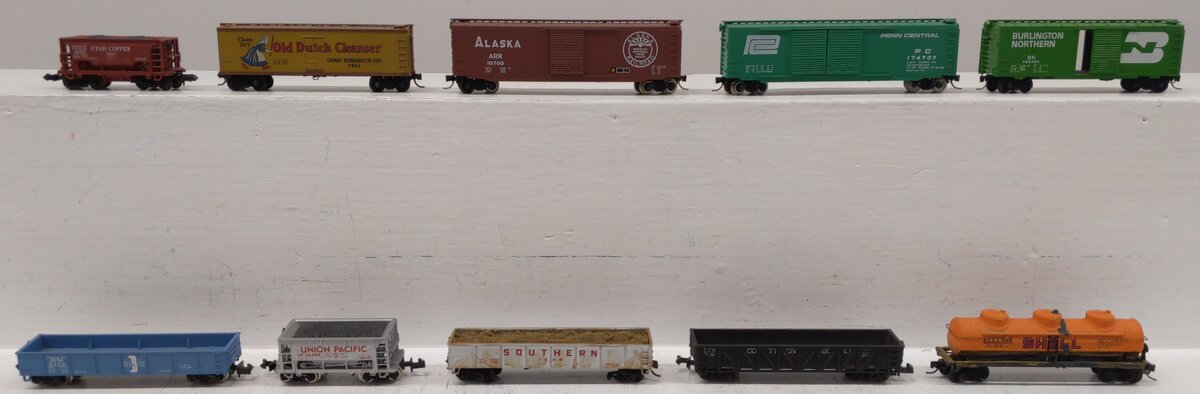 Bachmann& Other N Scale Assorted Freight Trains [10] VG