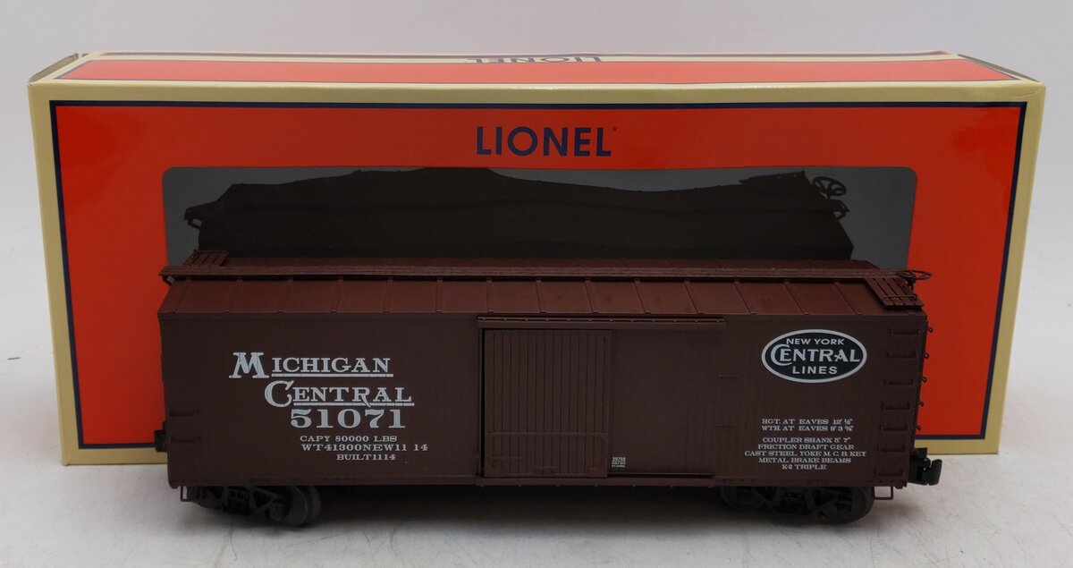 Lionel 6-29769 O Gauge Michigan Central/NYC Double Sheathed Box Car #51071 EX/Box