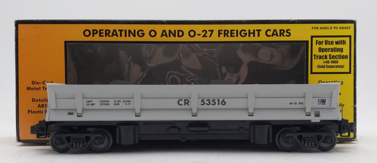 MTH 30-7934 O Gauge Conrail Operating Dump Car with Operating Bay #53516 VG/Box