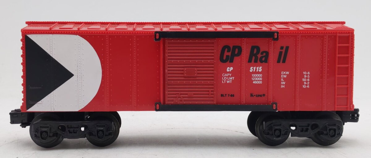 K-Line K-5115 O Gauge Canadian Pacific Rail Red Boxcar #5115 EX/Box