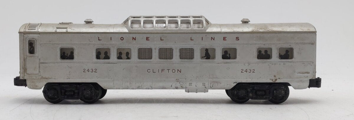 Lionel 2432 Vintage O Lionel Lines Clifton Illuminated Vista Dome Car VG