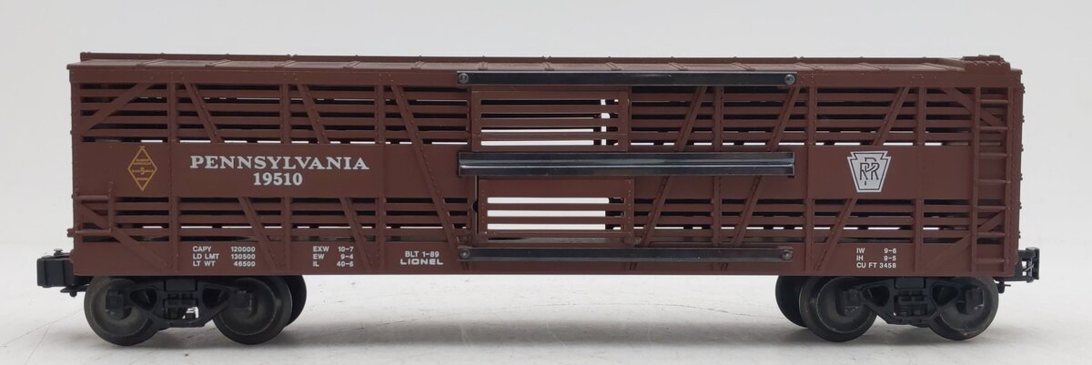 Lionel 6-19510 O Gauge Pennsylvania Railroad Stock Car #19510 VG/Box