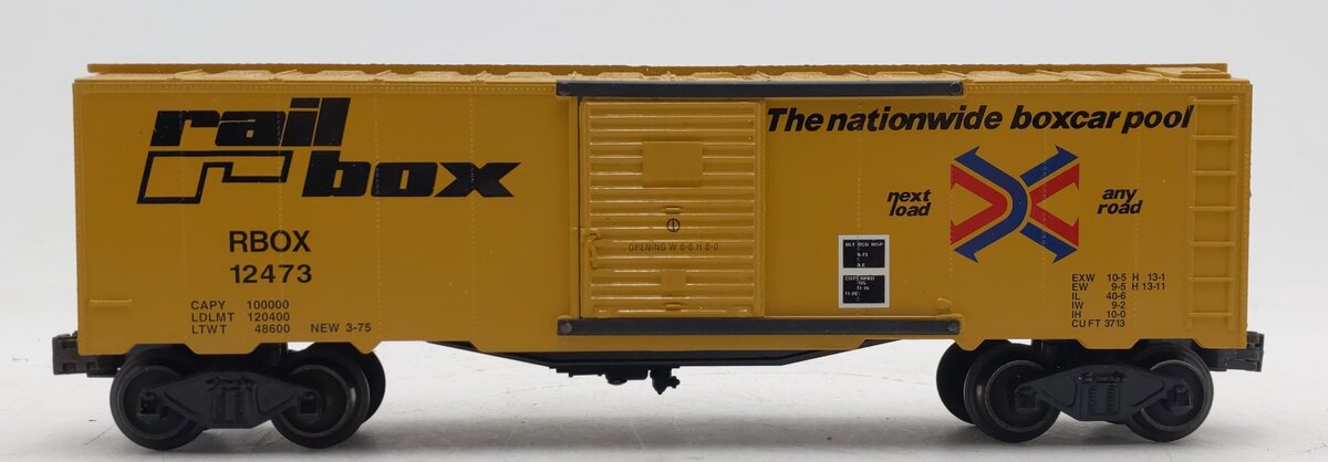 Williams 3201 O Gauge Railbox Box Car #12473 EX/Box