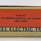 Lionel 6-65167 O27 42" Left Hand Remote Control Switch Turnout VG/Box