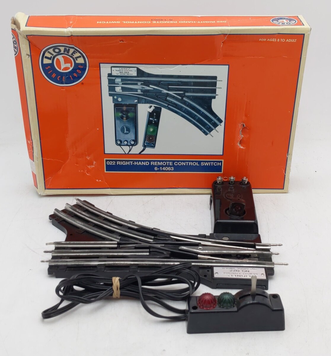 Lionel 6-14063 O 31" Remote-Control 022 Right Hand Switch Turnout VG/Box